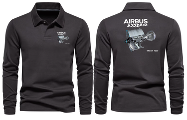 AIRBUS A330 NEW TRENT 7000 LONG SLEEVE POLO
